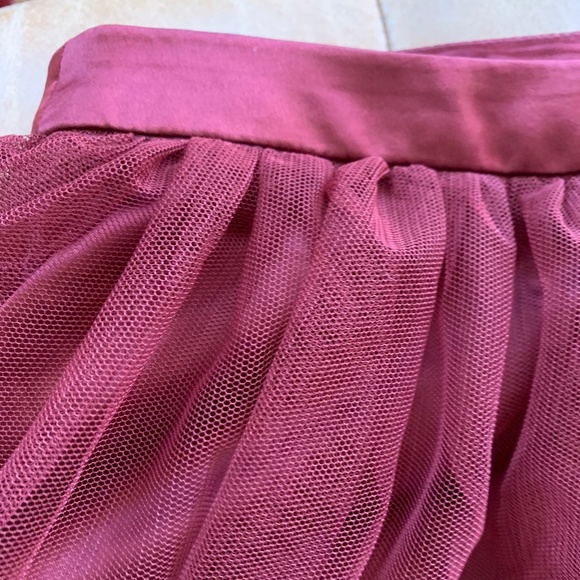 Rachel Parcell Burgundy Lace Tiered Skirt - Picture 4 of 8